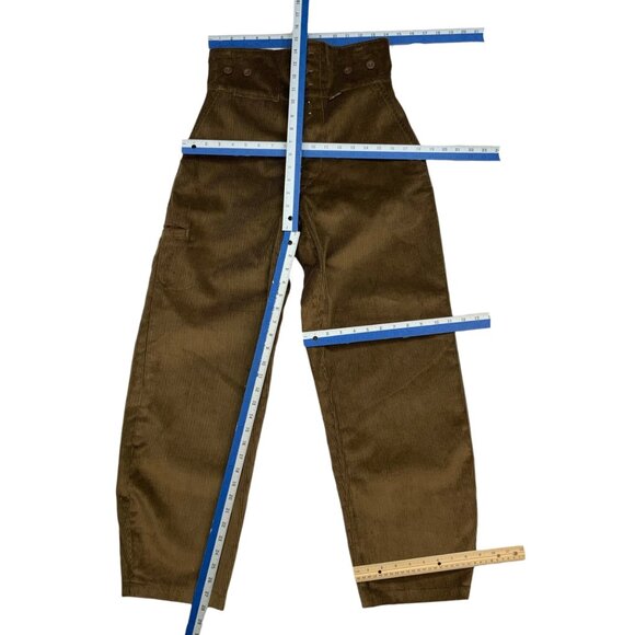 Laboureur Unisex Corduroy French Farm Pant EU/36 US/26 Hazelnut High Rise Barrel - Picture 5 of 12